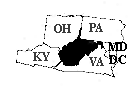 Map of WV and surrounding states